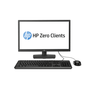 زیروکلاینت All in one HP T310 نمای روبه‌رو با نمایشگر یکپارچه