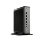 نمای جلویی تینکلاینت HP T620 plus با پورت‌های USB و ورودی هدفون و میکروفون