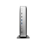 نمای روبه‌رو تین کلاینت HP T730 با طراحی صنعتی و پورت‌های جلویی